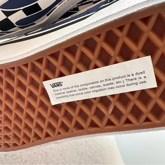 Vans Blue and White Checkered Sneakers - Picture 9 of 11